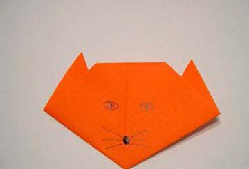 Basit ve hızlı bir şekilde origami tekniğinde kağıttan bir kedi nasıl yapılır