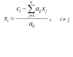 Seidel-Gauss yöntemi. Uluslararası yöntem